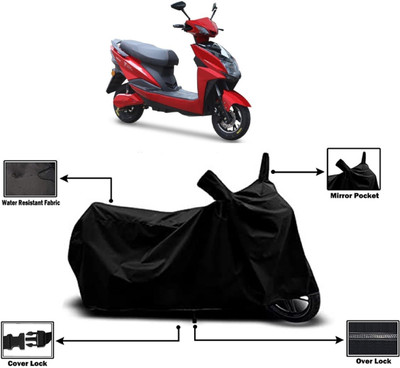 Amexride Two Wheeler Cover for Techo Electra(Raptor BS6, Black)