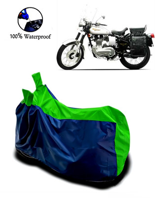Autofly Waterproof Two Wheeler Cover for Royal Enfield(Machismo 500, Blue, Green)