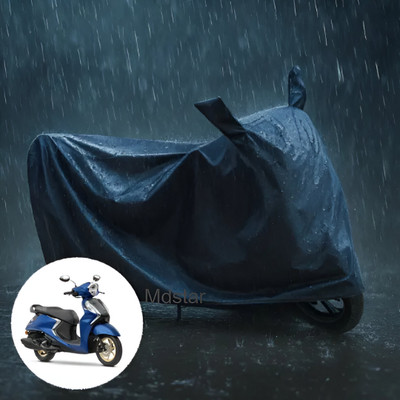 Mdstar Waterproof Two Wheeler Cover for Yamaha(Fascino 125 FI, Blue)