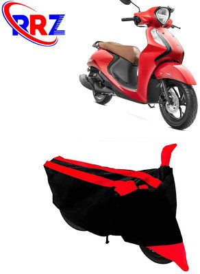 AutoGalaxy Waterproof Two Wheeler Cover for Yamaha(Fascino 125 FI, Black, Red)