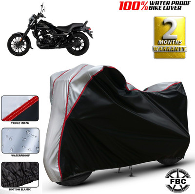 FBC Waterproof Two Wheeler Cover for Bajaj(Avenger, Black, Silver)