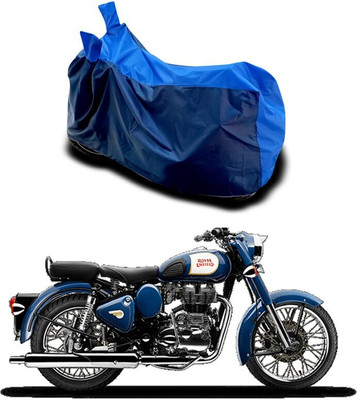 DeepShakshi AUTOMOTIVE Waterproof Two Wheeler Cover for Royal Enfield(Bullet 350, Blue)