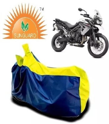 Sunguard Waterproof Two Wheeler Cover for Triumph(Tiger 800 XCA, Yellow, Blue)