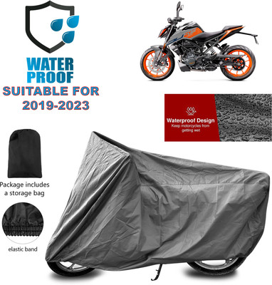 GOSHIV-car and bike accessories Waterproof Two Wheeler Cover for KTM(200 Duke BS6, Grey)