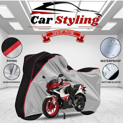 Car Styling Waterproof Two Wheeler Cover for Bajaj(Pulsar RS200 BS6, Multicolor)