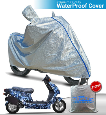 TEASN Waterproof Two Wheeler Cover for Hero(Electric AXLHE-20 BS6, Silver)