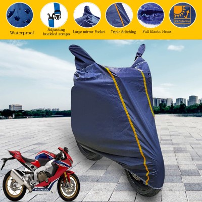 GARREGE Waterproof Two Wheeler Cover for Honda(CBR 1000RR, Blue)