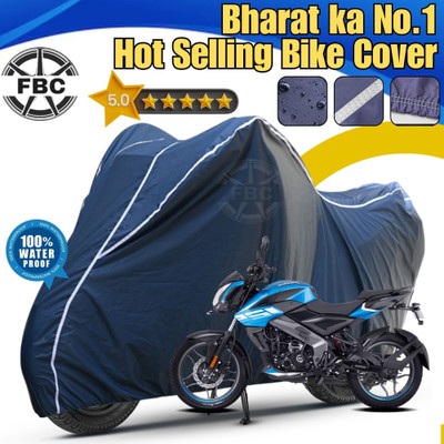 FBC Waterproof Two Wheeler Cover for Bajaj(Pulsar 125 Neon, Blue, White)