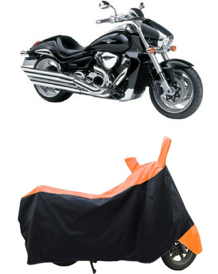 Coxtor Waterproof Two Wheeler Cover for Suzuki(Intruder M1800R, Orange)