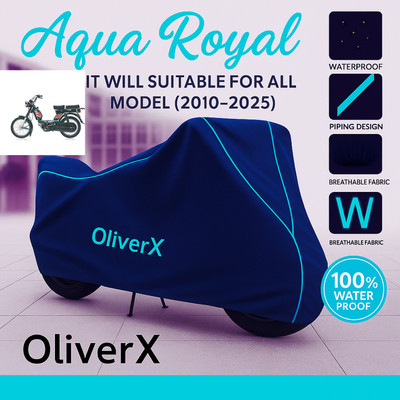 OliverX Waterproof Two Wheeler Cover for TVS(Heavy Duty Super XL, Blue, Red)