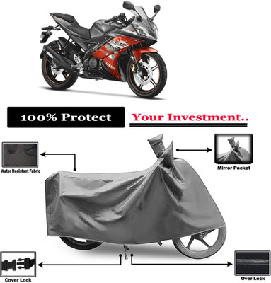 Amexride Two Wheeler Cover for Yamaha(YZF R15 Ver 2.0, Grey)