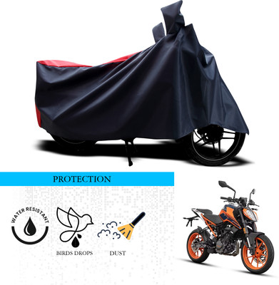 ANTHUB Waterproof Two Wheeler Cover for KTM(Duke 200, Black, Red)