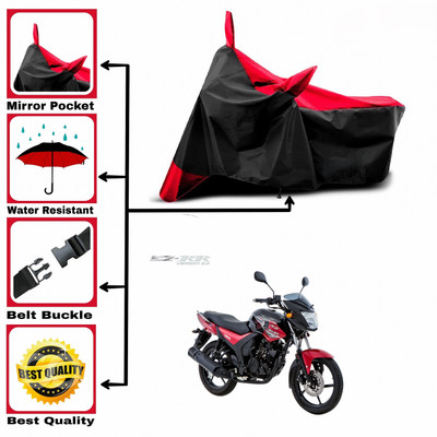 DeepShakshi AUTOMOTIVE Two Wheeler Cover for Yamaha(SZ R, Red, Black)