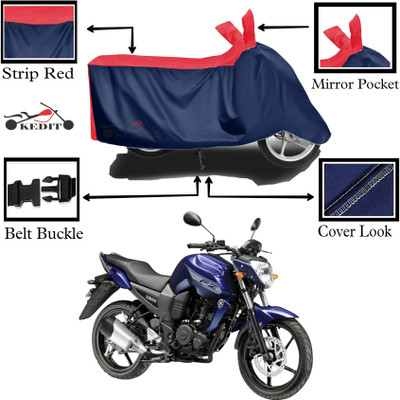 KEDIT Two Wheeler Cover for Yamaha(FZ FI, Red, Blue)