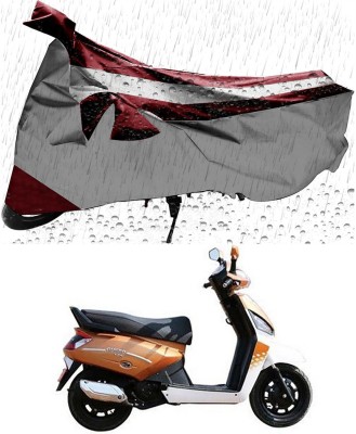 Furious3D Two Wheeler Cover for Mahindra(Gusto 125, Maroon, Silver)