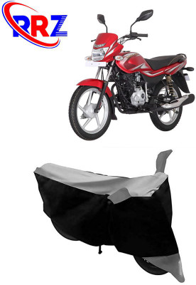 RRZ Waterproof Two Wheeler Cover for Bajaj(Platina 125, Black, Grey)