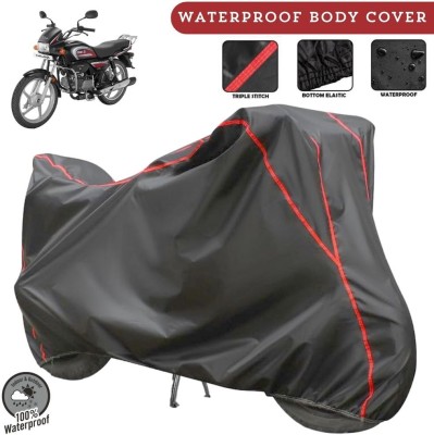 MADAFIYA Two Wheeler Cover for Hero(Splendor PRO, Grey, Red)