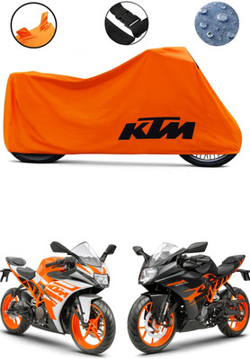 DeepShakshi AUTOMOTIVE Waterproof Two Wheeler Cover for KTM(RC 200, Orange)