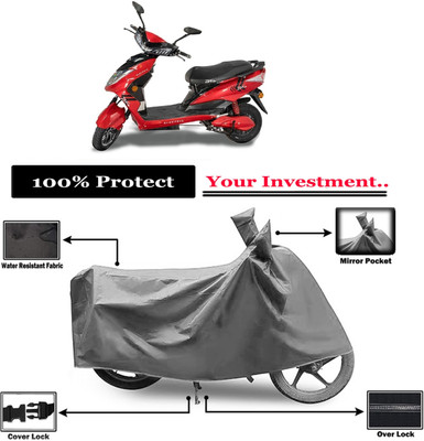 Amexride Two Wheeler Cover for Kinetic(Zing, Grey)