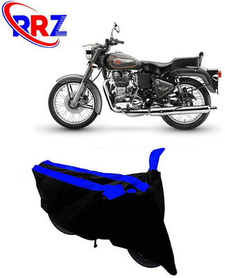 RRZ Two Wheeler Cover for Royal Enfield(Bullet 500, Black, Blue)