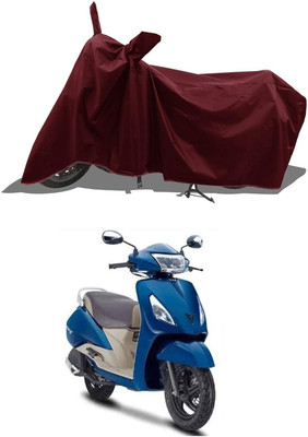 KANISHA ENTERPRISES Waterproof Two Wheeler Cover for TVS(Jupiter, Maroon)