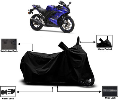 Amexride Two Wheeler Cover for Yamaha(YZF R15 BS6, Black)