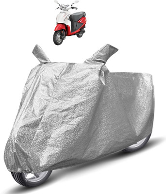 Auto Hub Waterproof Two Wheeler Cover for Hero(Pleasure, Silver)