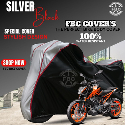 FBC Waterproof Two Wheeler Cover for KTM(Duke 390, Silver, Multicolor)