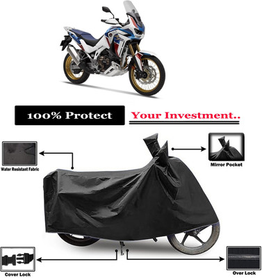 Amexride Two Wheeler Cover for Honda(CRF1000L Africa Twin, Black)