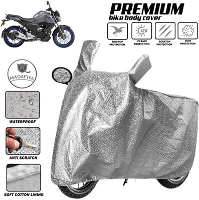 MADAFIYA Two Wheeler Cover for Yamaha(FZ-S Fi Version 3.0 BS6, Silver)