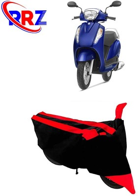 RRZ Waterproof Two Wheeler Cover for Suzuki(Access 125, Black, Red)