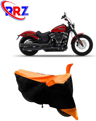 RRZ Waterproof Two Wheeler Cover for Harley Davidson(Street Bob, Black, Orange)