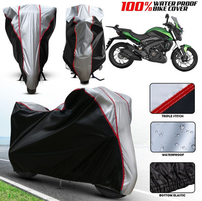 xodi Waterproof Two Wheeler Cover for Bajaj(Dominar 250, Silver, Black, Multicolor)
