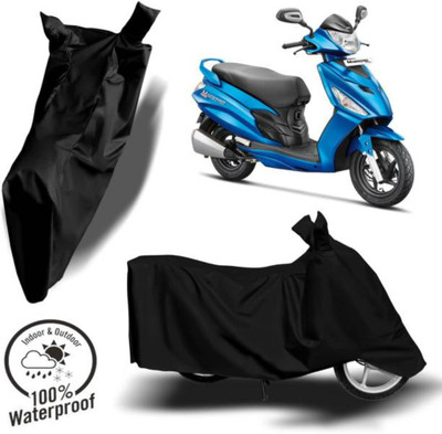 RAAMKM Waterproof Two Wheeler Cover for Hero, Honda, Royal Enfield, TVS(Electric Optima HS500 ER BS6, Black)