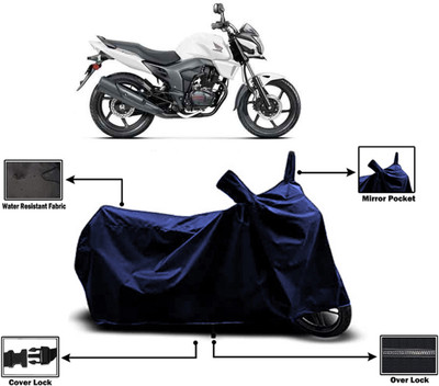 Amexride Two Wheeler Cover for Honda(Trigger, Blue)