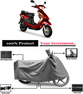 Amexride Two Wheeler Cover for Indus(Yo Spark, Grey)
