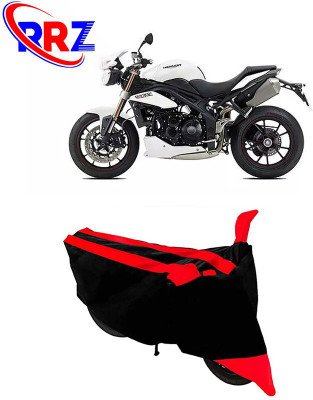 AutoGalaxy Waterproof Two Wheeler Cover for Triumph(Speed Triple ABS, Black, Red)