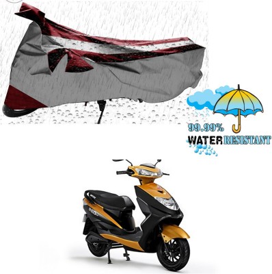 AutoTiger Two Wheeler Cover for Ampere(REO BS6, Silver, Maroon)