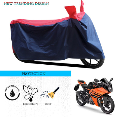 ANTHUB Waterproof Two Wheeler Cover for KTM(RC 125, Black, Red)