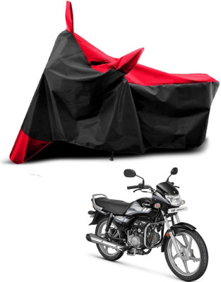 KEDIT Two Wheeler Cover for Universal For Bike(HF Deluxe, Red, Black)