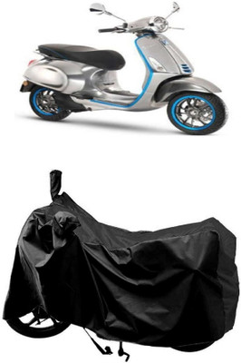 MMSSTAR Waterproof Two Wheeler Cover for Piaggio(Piaggio Elettrica BS6, Black)