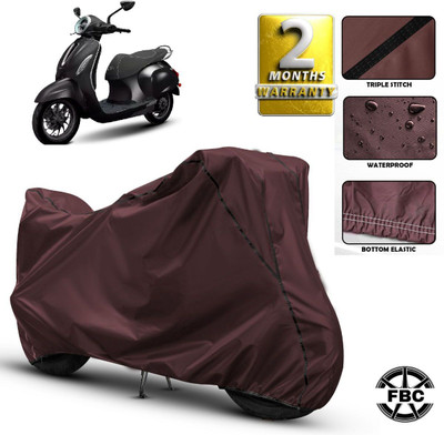 AutoGalaxy Waterproof Two Wheeler Cover for Bajaj(Chetak, Maroon)