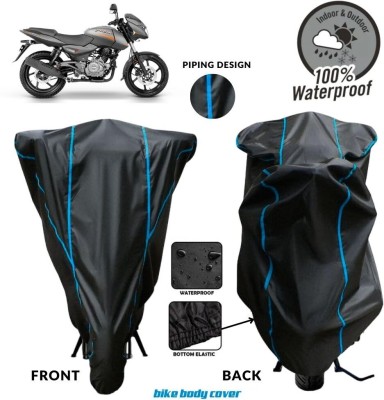 MADAFIYA Two Wheeler Cover for Bajaj(Pulsar 180 DTS-i, Black, Blue)