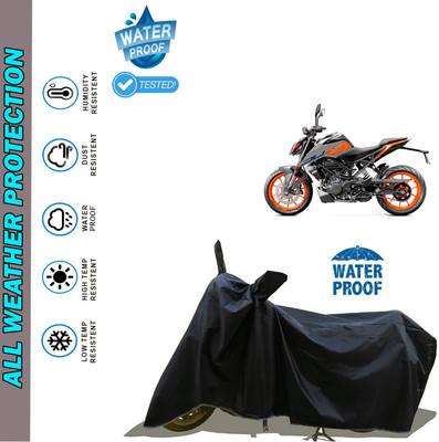 AutoGalaxy Waterproof Two Wheeler Cover for KTM(200 Duke BS6, Black)