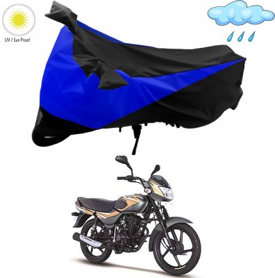 Ascension Two Wheeler Cover for Bajaj(CT100, Black, Blue)