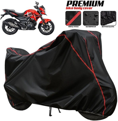 AutoGalaxy Waterproof Two Wheeler Cover for Hero(Xtreme 160 R, Black, Red, Multicolor)