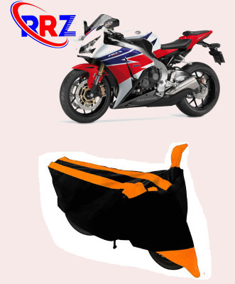 RRZ Waterproof Two Wheeler Cover for Honda(CBR1000RR Fireblade, Black, Orange)