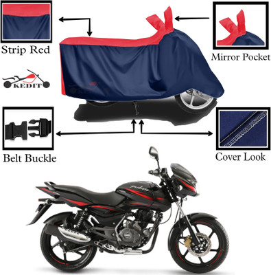 KEDIT Two Wheeler Cover for Bajaj(Pulsar 125, Red, Blue)
