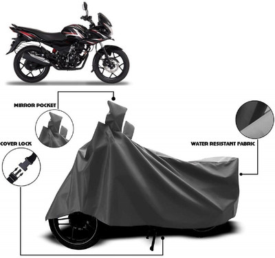 MMSSTAR Waterproof Two Wheeler Cover for Bajaj(Discover 150 f, Grey)