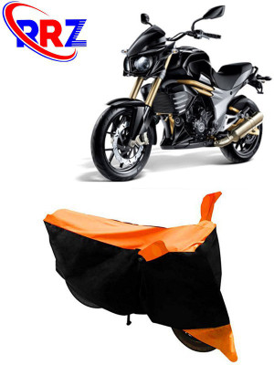 RRZ Waterproof Two Wheeler Cover for Mahindra(Mojo, Black, Orange)